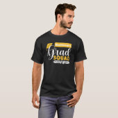 Weiße und gelbe Leinwand Männchen Schwarzer Grad T-Shirt (Vorne ganz)