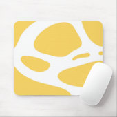 Weiße und gelbe Maustaste Mousepad (Mit Mouse)