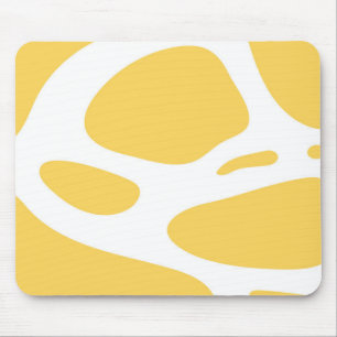Weiße und gelbe Maustaste Mousepad
