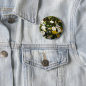 Weiße und gelbe Stiefmütterchen Button (Beispiel)
