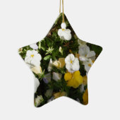 Weiße und gelbe Stiefmütterchen Keramikornament (Rechts)