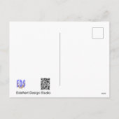 Weiße und gelbe Wildblume Postkarte (Rückseite)
