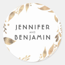 Weiße und goldene Blätter Laurel Wedding