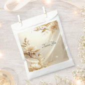 Weiße und goldene Blumen Geschenktüte Geschenktütchen (Ausgeschnitten)