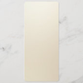 Weiße und goldene Blumen Menü Menükarte (Rückseite)