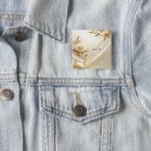 Weiße und goldene Blumen-Taste Button (Beispiel)