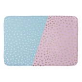 Weiße und goldene Bronze-Dot-Muster Bath Mat Badematte (Vorderseite)