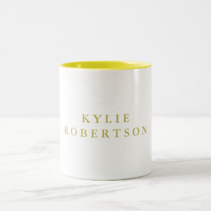 Weiße und goldene Farben Professionelles, trendige Zweifarbige Tasse