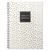 Weiße und goldene Flecken | Notizbuch Notizblock (Vorderseite)