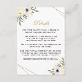 Weiße und goldene geometrische Detailkarte Begleitkarte (Vorderseite)