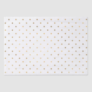 Weiße und goldene Glitter-Polka-Punkte Seidenpapier