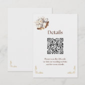 Weiße und goldene Glocken Details Beilage Begleitkarte (Vorne/Hinten)