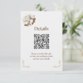 Weiße und goldene Glocken Details Beilage Begleitkarte (Stehend Vorderseite)