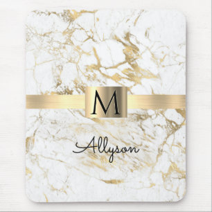 Weiße und goldene Marmor, Goldene Schachtel, Schwa Mousepad