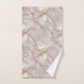 Weiße und goldene Marmortextur Badhandtuch Set (Handtuch)