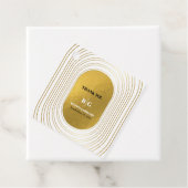 Weiße und goldene moderne Minimalistische Arch-Hoc Geschenkanhänger (Beispiel)