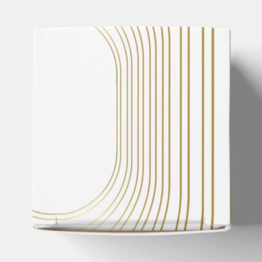 Weiße und goldene moderne Minimalistische Arch-Hoc Geschenkschachtel (Oben)