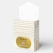Weiße und goldene moderne Minimalistische Arch-Hoc Geschenkschachtel (Geöffnet)