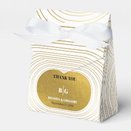 Weiße und goldene moderne Minimalistische Arch-Hoc Geschenkschachtel