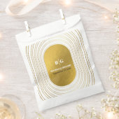 Weiße und goldene moderne Minimalistische Arch-Hoc Geschenktütchen (Ausgeschnitten)