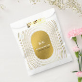 Weiße und goldene moderne Minimalistische Arch-Hoc Geschenktütchen (Versiegelt)