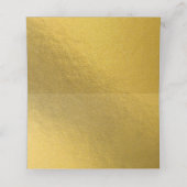 Weiße und goldene moderne Minimalistische Arch-Hoc Platzkarte (Innenseite Aufgefaltet)