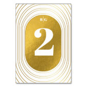 Weiße und goldene moderne Minimalistische Arch-Hoc Tischnummer (Vorderseite)