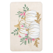 Weiße und goldene Pumpkins Wasserfarbe Magnet (Vertikal)