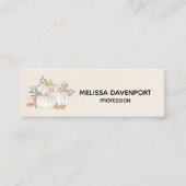 Weiße und goldene Pumpkins Wasserfarbe Mini Visitenkarte (Vorderseite)