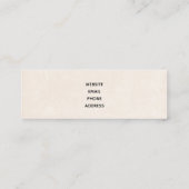 Weiße und goldene Pumpkins Wasserfarbe Mini Visitenkarte (Rückseite)