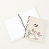 Weiße und goldene Pumpkins Wasserfarbe Notizblock (Innenseite)