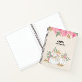 Weiße und goldene Pumpkins Wasserfarbe Notizblock (Innenseite)