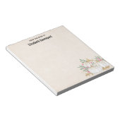 Weiße und goldene Pumpkins Wasserfarbe Notizblock (angewinkelt)