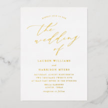 Weiße und goldene Schriftfoto-Hochzeit