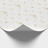 Weiße und goldene Schwäne in Liebe Quatrefolienges Geschenkpapier (Ecke)