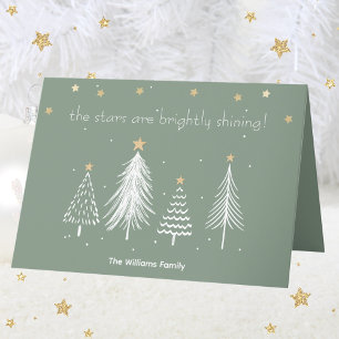 Weiße und goldene Weihnachten mit Familienname Grü