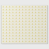 Weiße und goldene Weihnachtsbaumen Urlaubsmuster Geschenkpapier (Flach)