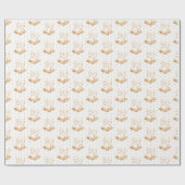 Weiße und goldene Weihnachtsglocken Geschenkpapier (Flach)