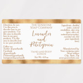 Weiße und goldfarbene Flasche mit wasserfester Kos Etiketten (Design 1)