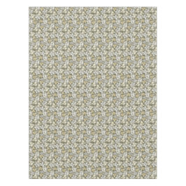 Weiße und graue Blätter Tischdecke