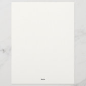 Weiße und graue Blumengrenze Briefbogen (Rückseite)