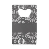 Weiße und graue Blumenmuster Geldbeutel Flaschenöffner (Rückseite)