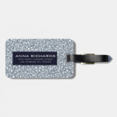 Weiße und graue Diamanten sehen aus Gepäckanhänger (Rückseite horizontal)