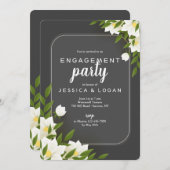 Weiße und graue Einladung (Vorne/Hinten)