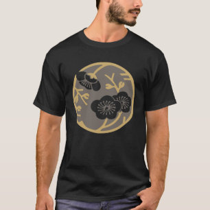 Weiße und graue florale Retro-Namaste-Yoga-Yogi-Ar T-Shirt