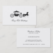 Weiße und graue Hochzeit Visitenkarte (Vorne/Hinten)