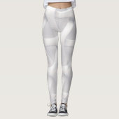 weiße und graue Illusion Leggings (Vorderseite)