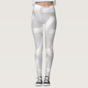 weiße und graue Illusion Leggings