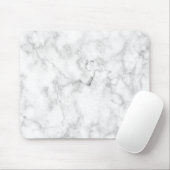 Weiße und graue Imitate mit Marmorstruktur Mousepad (Mit Mouse)