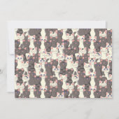 Weiße und graue Katzen Ankündigung (Rückseite)